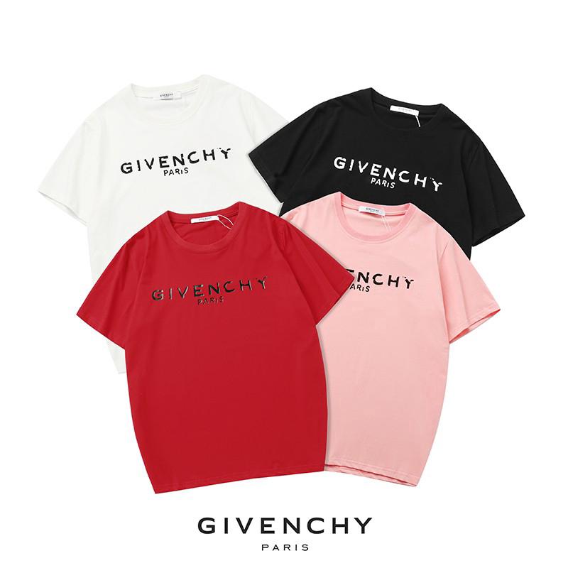 Givenchy เสื้อยืดแฟชั่นผู้ชายผู้หญิงแขนสั้นมีคุณภาพสูง