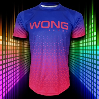 เสื้อวิ่ง เสื้อออกกำลังกาย Running jersey  WONGSPORT #RU0011 พิมพ์ลาย ไซส์ S-5XL