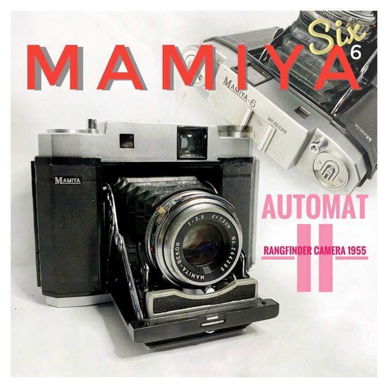Mamiya-6 Automat II 1955 Rangefinder Medium format 4.5x6x6 120film VintageCamera Mamiya Six