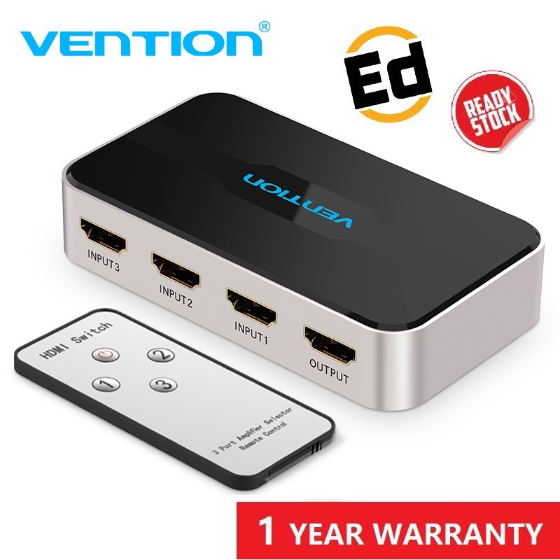 Vention HDMI Switch 3 in 1 out HDMI Splitter Switcher 4K 2K HDMI Converter 1080P 三维 สําหรับ Xbox 360