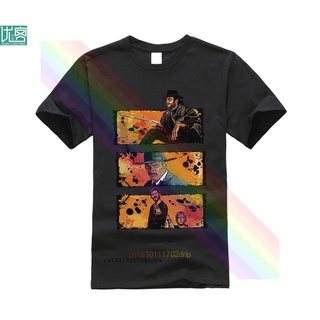 เสื้อยืดแขนสั้นลําลอง ผ้าฝ้าย พิมพ์ลายภาพยนตร์ Lee Cleef Film Brand สําหรับผู้ชาย