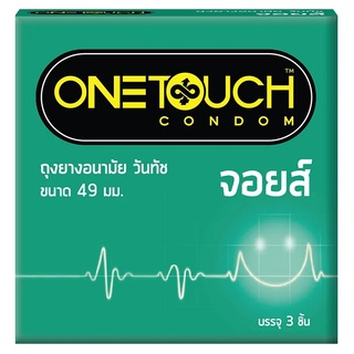 Onetouch Joys ถุงยางอนามัย ฟิตกระชับ เข้ารูป ผิวเรียบ ขนาด 49 มม. 1 กล่อง บรรจุ 3 ชิ้น (ไม่แสดงชื่อสินค้าตอนจัดส่ง)