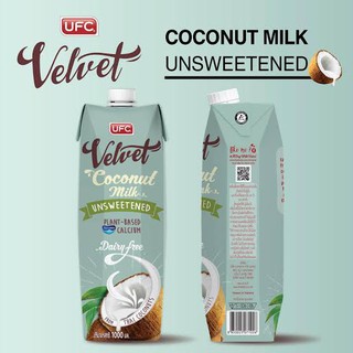 UFC Velvet Coconut Milk Unsweetened Drink ยูเอฟซี เวลเวท น้ำนมมะพร้าว รสจืด 1,000 มล.