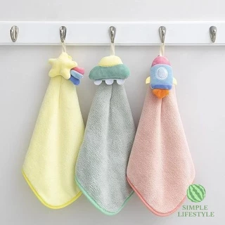 พร้อมส่ง! ผ้าเช็ดมือการ์ตูน หนานุ่ม ใช้อเนกประสงค์ เนื้อผ้าฟลีซ หลายลายน่ารัก
