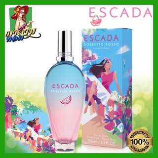 [แท้💯%] น้ำหอมผู้หญิง กลิ่นแตงโม สดชื่น เ Escada Sorbetto Rosso edt 100 ml.(พร้อมส่ง+กล่องซีล)