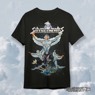 T-shirt  เสื้อยืด ขนาดใหญ่ พิมพ์ลายการ์ตูนอนิเมะ Silverhawaks สไตล์วินเทจ สําหรับผู้ชาย และผู้หญิงS-5XL