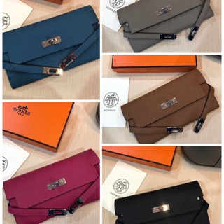 ❌Saleถูกมากรอบนี้1990ใบเดียว❌ กระเป๋าสตางค์ wallet  Hiend 1:1 หนังแท้  full set box card