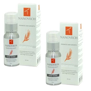 Nanovech Tonic กระตุ้นการงอก เร่งผมยาวเร็ว ผมจัดทรงง่าย ขนาด 50 มล. (2 ขวด)