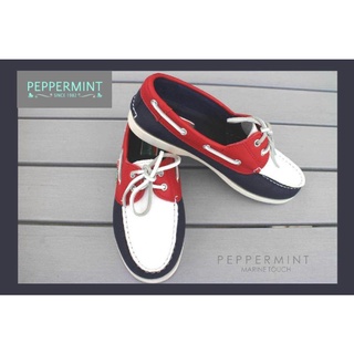 Peppermint shoes รองเท้าเปปเปอร์มิ้นท์ รองเท้าหนังแท้ รุ่น Marine Touch