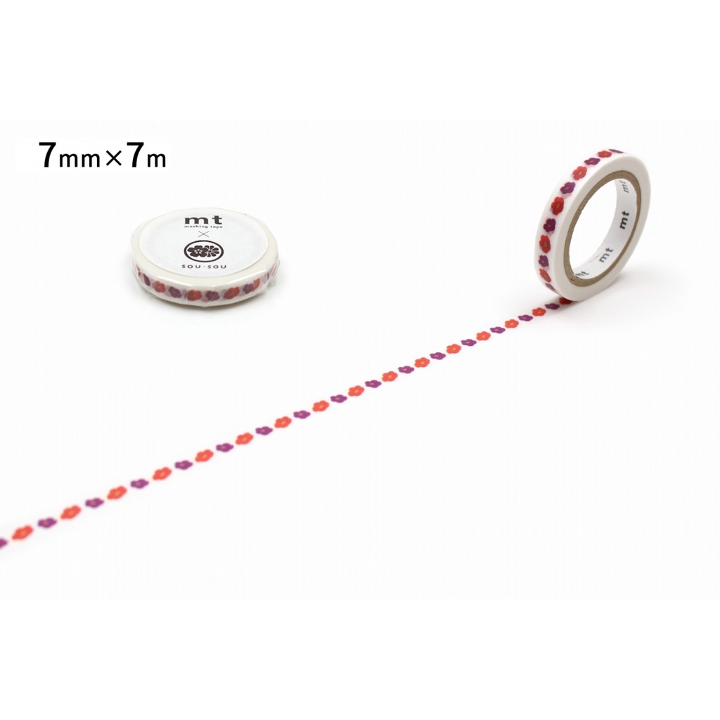 mt masking tape hanatsubaki (MTSOU15) / เทปตกแต่งวาชิ ลาย hanatsubaki แบรนด์ mt masking tape ประเทศญี่ปุ่น