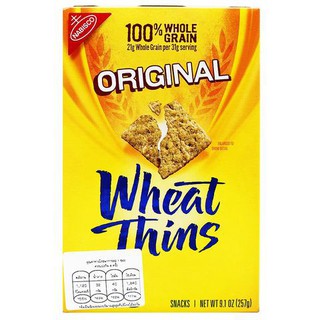 Nabisco Wheat Thins Original 257gm  นาบิสโกวีททินส์รสดั้งเดิม 257 กรัม