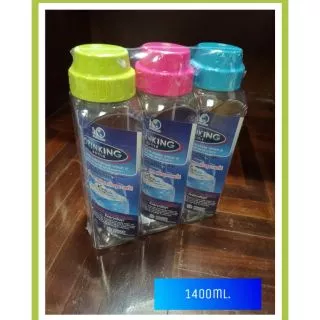 ขวดน้ำใส่น้ำดื่มแพค 3 ใบ ทรงกลมและเหลี่ยม ขนาดทรงกลม 1100 ml. และทรงเหลี่ยม1400ml.🔥