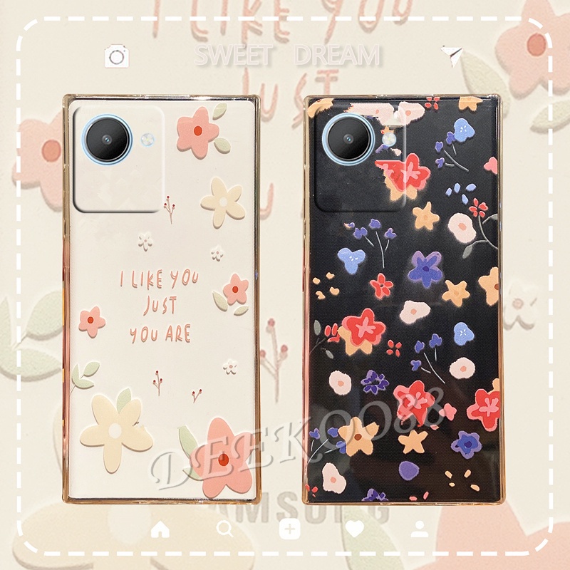 เคสโทรศัพท์มือถือ Realme C30 C31 C35 GT NEO 3 3T 2 9 Pro+ Plus Free Fire Limited Edition 9i Narzo 50 Pro 50A Prime 4G 5G Smartphone Casing TPU Soft Lovely Small Flowers Phone Case Camera Protection Cover #7