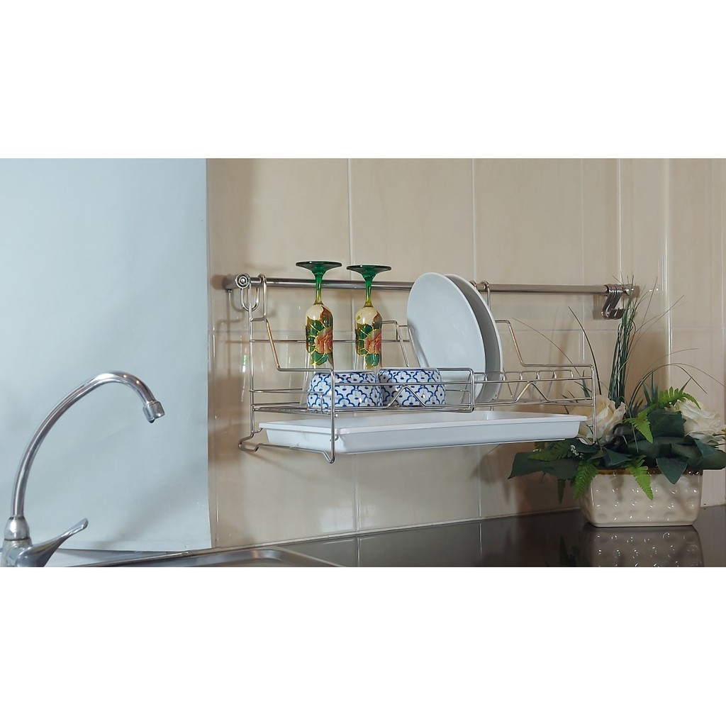 Kowa homeware ราวแขวนอเนกประสงค์ติดผนัง ขนาด 100 ซม.แถมตะขอตัว S 5 ชิ้น Stainless Steel SUS 304 100% - รูปที่ 6