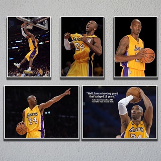 โปสเตอร์วอลเปเปอร์ ลาย NBA Superstar Kobe Bryant คุณภาพสูง สําหรับตกแต่งบ้าน