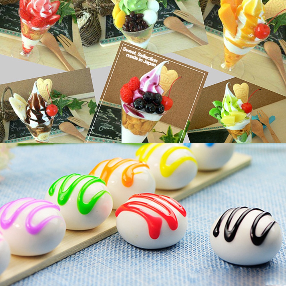 ซอสครีมเทียม 22ml./หลอด สำหรับตกแต่งเคสมือถือ วิปครีมปลอม กาวครีม โซดาครีม แยมเทียม - รูปที่ 3