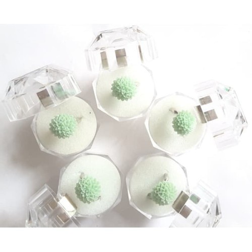 Dahlia Pale Green Dahlia Flower แหวนน่ารัก