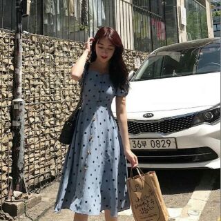 เดรสผ้านำเข้าพิมพ์ลายสวยหรู ทรงใส่ปล่อยๆ