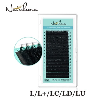 NATUHANA 0.10mm L L+ LC LD LU ขนตา ขนตาปลอม ขนตาต่อ ขนมิ้งค์ ขนตาปลอมขยายดวงตา ขนตาปลอมนุ่ม สีดำ ธรรมชาติ