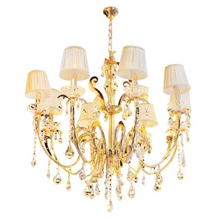 Bouquet lamp CHANDELIER CARINI 98862-8 8-LIGHT BROWN/GOLD/CLEAR Interior lamp Light bulb โคมไฟช่อ ไฟช่อ CARINI 98862-8 ส