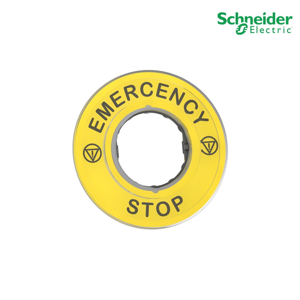 Schneider Electric - ZBY9320 - คอนแทคบล็อค - อุปกรณ์เสริม แผ่นเนมแพลท วงกลม Ø 60 มม. | PlugOn