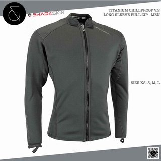 SHARKSKIN V.2 - TITANIUM CHILLPROOF LONG SLEEVE FULL ZIP - MENS (รับประกัน 1 ปี)