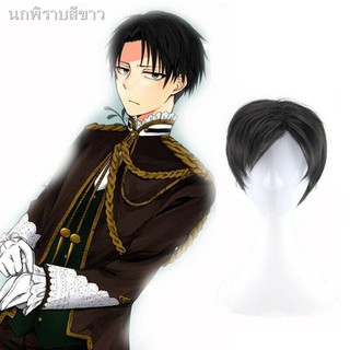 🥂แฟชั่น💌❅♈วิกผมสั้นคอสเพลย์ Attack On Titan Levi Ackerman