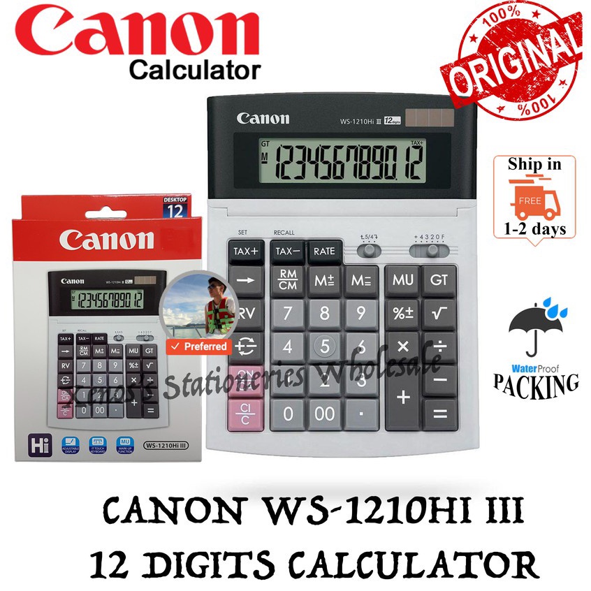 เครื่องคิดเลข Canon WS1210 Hi III