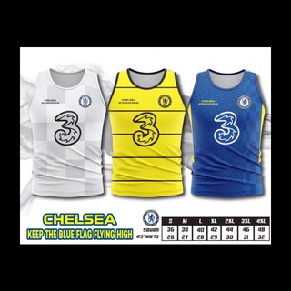 เสื้อบอลพิมพ์ลาย แขนกุด ยอดฮิต ลายเชลซี ลายใหม่  CHELSEA