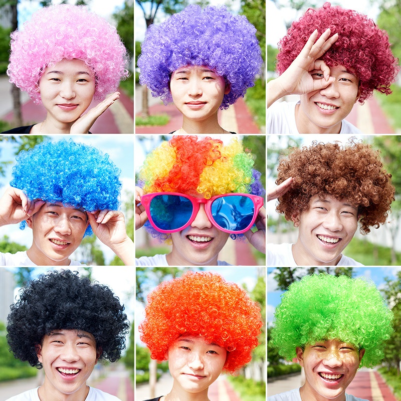 L&L วิกปลอม วิกแอฟโฟร่ วิก แอฟโฟร่ หัวฟู ผมฟู เจ้าเงาะ เงาะป่า วิกเงาะ วิกผมหยิก วิกคอสเพลย์ คอสเพล ผมปลอม