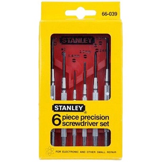 Therichbuyer ไขควงซ่อมนาฬิกา STANLEY รุ่น 66-039(66-039-8) ขนาด 6 ชุด / ตัว สีดำ-เหลือง (แพ็ค 6 ชิ้น)