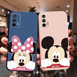 เคสโทรศัพท์ ซิลิโคนนิ่ม ขอบตรง ลายมิกกี้ มินนี่เมาส์ สําหรับ OPPO A16 A94 A53 A15 A15S A12 A7 A5S A52 A72 A92 A74 A54