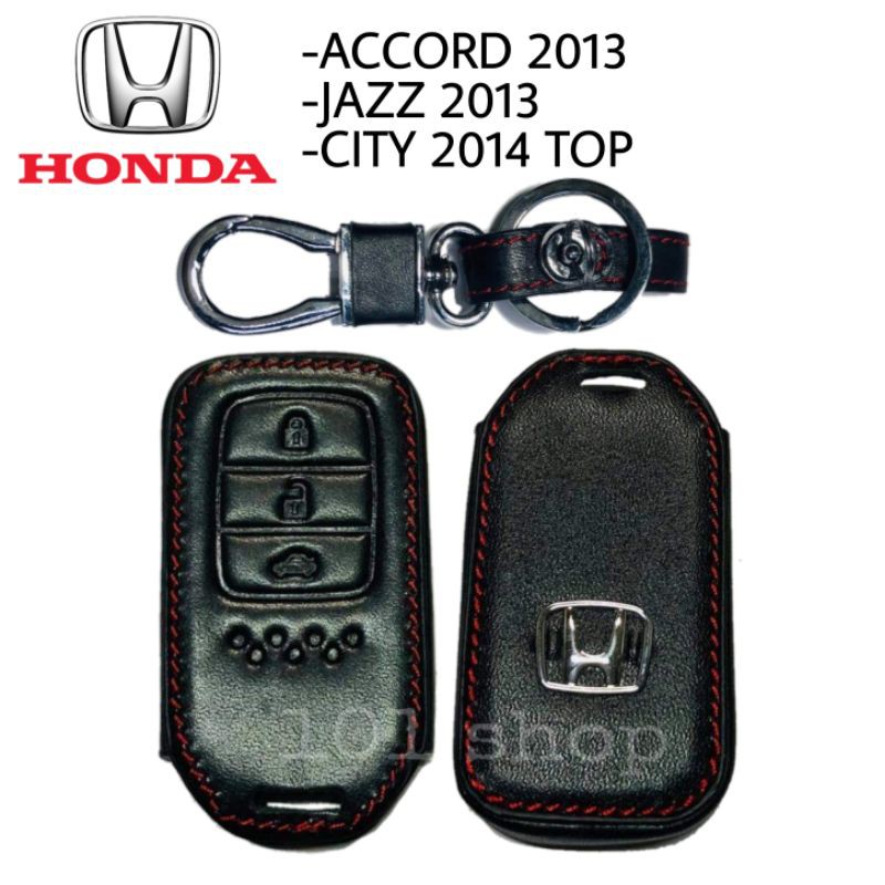 ซองหนังหุ้มรีโมท กุญแจ รถยนต์ HONDA JAZZ 2013 ACCORD 2013 CITV 2014 TOP CRV เคสกุญแจรถ ปลอกกุญแจ รถยนต์
