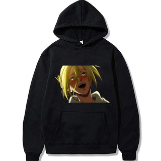 เสื้อกันหนาวมีฮู้ดพิมพ์ลาย Annie Leonhart Anime Attack On Titan สําหรับผู้ชาย