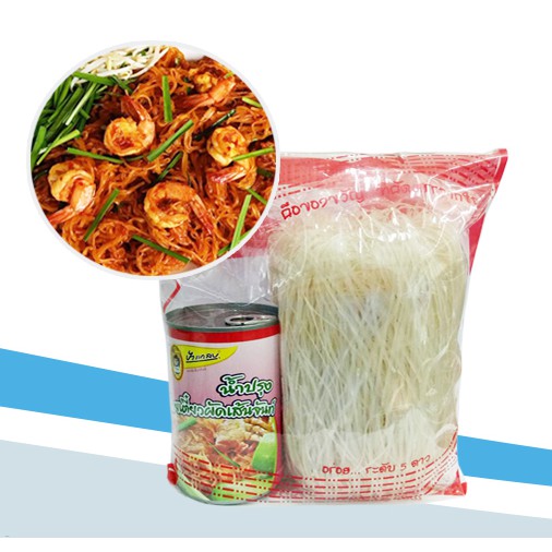 ก๋วยเตี๋ยวผัดเส้นจันท์ (น้ำปรุง+เส้นจันท์) **ชุดใหญ่** ตราป้าแกลบ ของดีเมืองจันท์