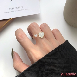 Yuistudio แหวนแฟชั่นสไตล์เกาหลีสําหรับผู้หญิง