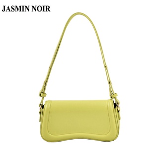 Jasmin Noir กระเป๋าสะพายไหล่ กระเป๋าถือ หนัง PU เรียบง่าย สําหรับสตรี