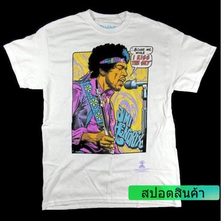 ROUND คอลูกเรือแฟชั่น เสื้อนักร้อง JIMI HENDRIX i kiss the sky ลิขสิทธิ์แท้ ปี2022 COMING CLUB oversize-4XL