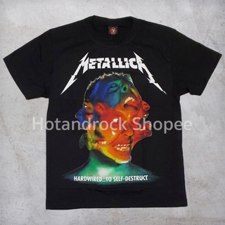 เสื้อยืดผ้าฝ้ายพรีเมี่ยม เสื้อวง Metallica TDM 1586 HOTANDROCK