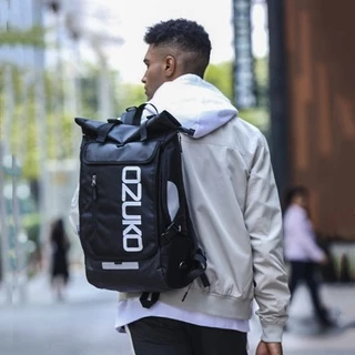 OZUKO Fashion Men Laptop Travel Backpack Waterproof College Student Schoolbag for Teenager