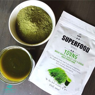 Natuur Superfood series Young Grass ผงต้นอ่าน 3 ชนิด วีทกราส บาร์เลย์กราสและอัลฟัลฟ่า 150 กรัม - Natuur Sakana ซากานะ