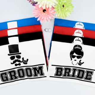 AC พิมพ์เสื้อเชิ้ตคู่ (ONE PIECE) เจ้าสาวและเจ้าบ่าว @/e