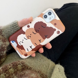 สินค้าพร้อมส่ง!! ⚪⚫ Poodle Poodle Chocolate Creamy Card Hard Case⚪⚫ brand millandmoi🇰🇷 case only นะคะ