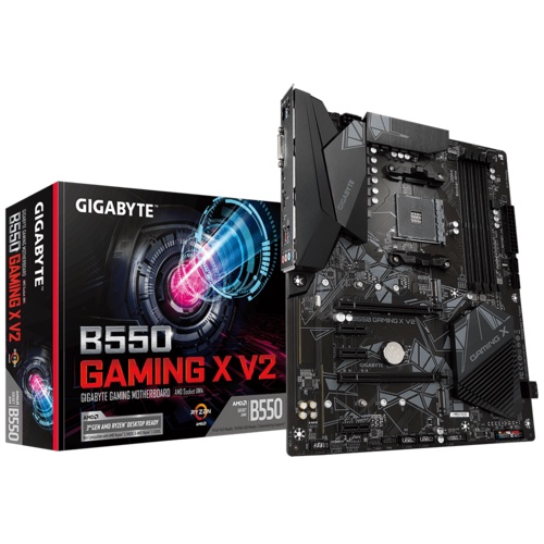 GIGABYTE AMD B550 เมนบอร์ดสําหรับเล่นเกม Ryzen ซ็อกเก็ต AM4 Mobo RGB Fusion 2.0 B550 GAMING X V2