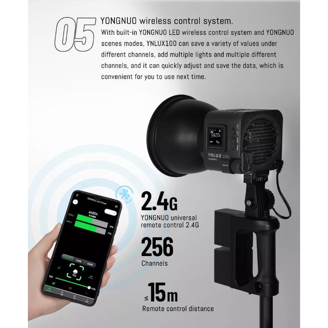 จัดส่งด่วน 4 ชั่วโมง Yongnuo YNLUX100 Kit ไฟสตูดิโอรุ่นใหม่ล่าสุด LED COB 100W 3200K-5600K แถมฟรี Reflector ราคา ถูกที่สุด ดีลบีเคเค แกลเลอรีภาพที่ 9