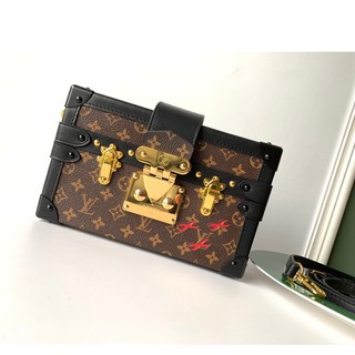 Louis Vuitton petite malle 20cm กระเป๋าสะพายกระเป๋าแฟชั่นกระเป๋าสะพายไหล่แบรนด์เนน คลัทช์M44199 M40273