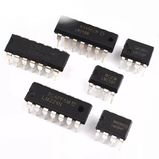 UA741 LM324 LM393 LM339 LM358 DIP LM358N LM324N LM339N LM393N  UA741CN DIP8 DIP14วงจรเครื่องขยายเสียงใหม่IC