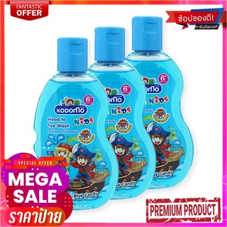 โคโดโม แชมพูอาบน้ำ เฮดทูโท กลิ่นบลูแคนดี้ สีฟ้า 100 มล. แพ็ค 3 ขวดKodomo Shampoo &amp; Soap Kids Head To Toe Blue Candy Blue