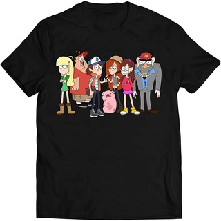 เสื้อยืดแขนสั้น คอกลม ผ้าฝ้ายแท้ พิมพ์ลายการ์ตูนอนิเมะ Weird Town gravity falls แฟชั่นฤดูร้อน สไตล์อเมริกัน สําหรับผู้ชา