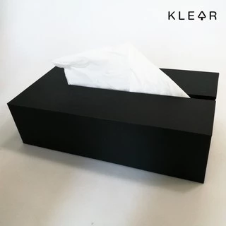 Sliding Tissue Box-L กล่องทิชชู่อะคริลิคสีดำ กล่องทิชชู่สีดำ ใส่ทิชชู่แผ่นยาว กล่องทิชชู่แบบเลื่อนสไลด์